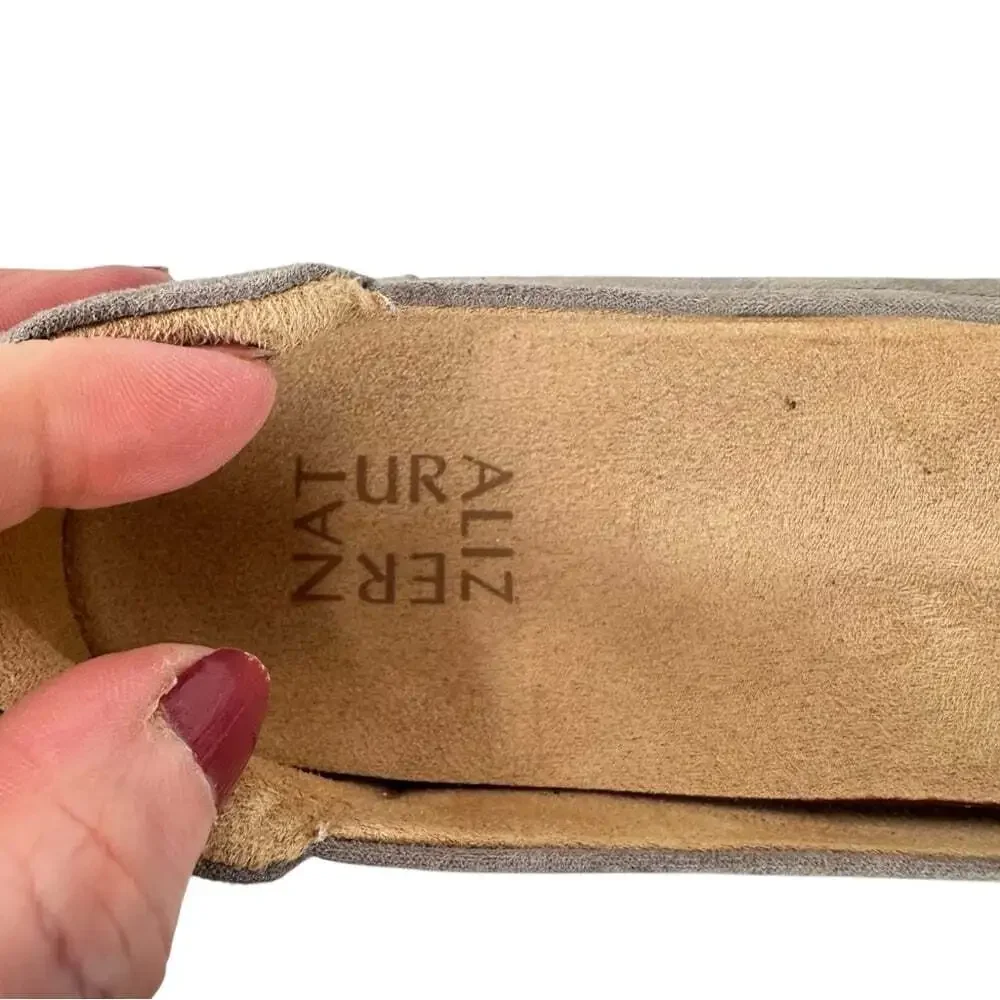 Naturalizer Sam Grey Fog Microfiber Shoe Women’s 8 Comfortcore Slip-On Business